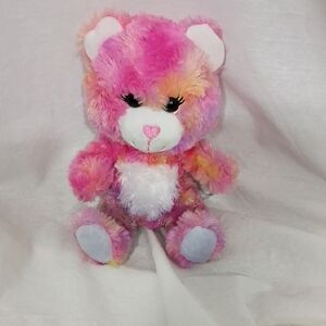 EUC Build-A-Bear Workshop Endless Hugs Small Frys bear Pink Tie Dye 2010